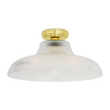 Vintage-Style Brass Ceiling Light with Clear Glass Shade, 40cm Diameter