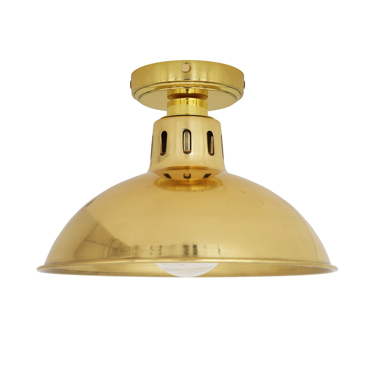 Antique Brass Talise Flush Mount Ceiling Light with Clear Glass Shade