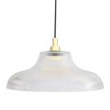 Aquarius Antique Brass & Glass Pendant Light - 40cm