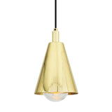 Antique Brass Teardrop Pendant Light with Clear Glass Shade