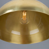 Hydra Antique Brass Pendant Light with Clear Teardrop Glass Shade