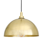Antique Brass Hydra Pendant Light, 30cm Dome with Clear Glass
