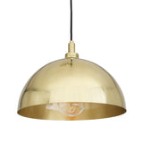 Antique Brass Hydra Pendant Light, 30cm Dome with Clear Glass