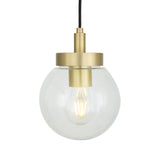 Antique Brass and Clear Glass Jordan Pendant Light