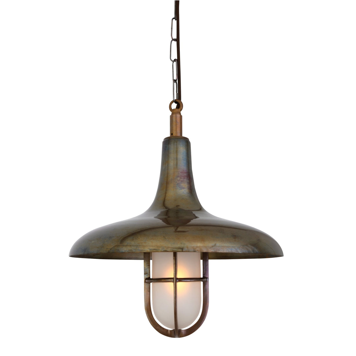 Nautical Brass & Clear Glass Pendant Light - Mira Collection