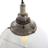Laguna Antique Brass Glass Pendant Light, 25cm