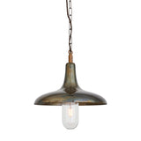 Industrial Elegance: Morgan Brass and Glass Pendant Light