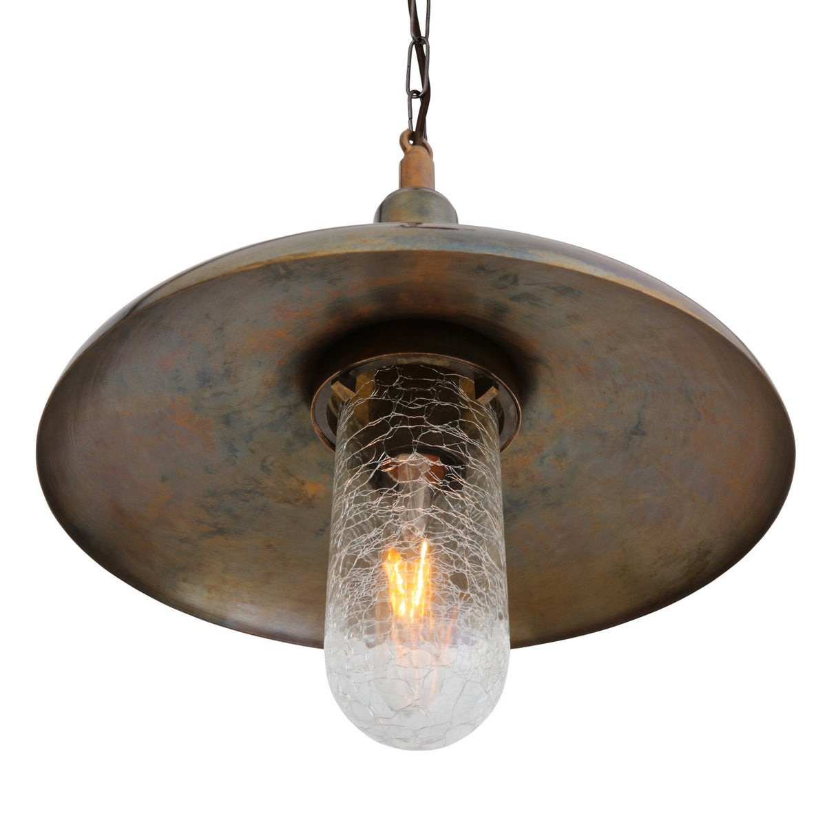 Industrial Elegance: Morgan Brass and Glass Pendant Light