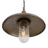 Industrial Elegance: Morgan Brass and Glass Pendant Light