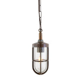Owel-A Antique Brass and Clear Glass Pendant Light