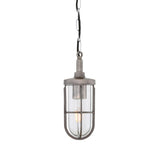 Owel-A Antique Brass and Clear Glass Pendant Light