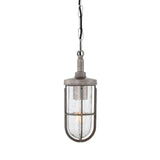 Owel-A Antique Brass and Clear Glass Pendant Light