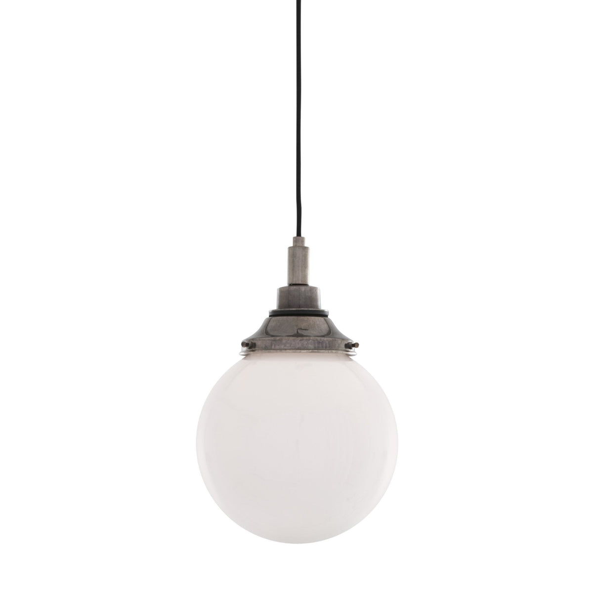 Pelagia 20cm Opal Globe Pendant in Antique Brass Finish