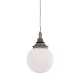 Pelagia 20cm Opal Globe Pendant in Antique Brass Finish