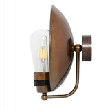 Antique Brass Galit Wall Light with Clear Glass Shade