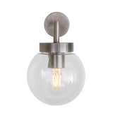 Antique Brass Jordan Wall Light with Clear Glass Shade