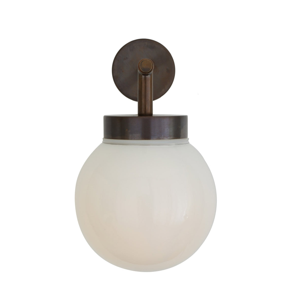 Vintage Brass and Glass Wall Sconce Light Fixture