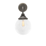 Antique Brass Laguna Wall Light with 20cm Glass Globe Shade