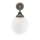 Laguna Antique Brass Wall Light with 25cm Glass Globe Shade