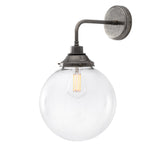 Laguna Antique Brass Wall Light with 25cm Glass Globe Shade