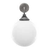 Pelagia 30cm Antique Brass Wall Light with Frosted Glass Shade