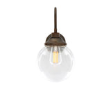 Artisan Brass Swan Neck Wall Light with Clear Glass Globe