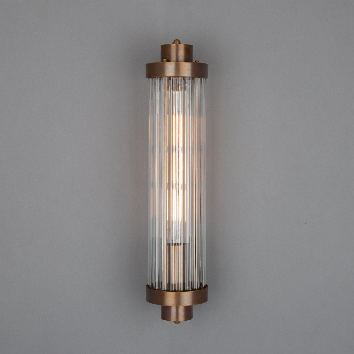 Louise Art Deco Brass and Glass Wall Sconce