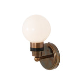 Shannon Antique Brass Wall Light with Clear Glass Globe