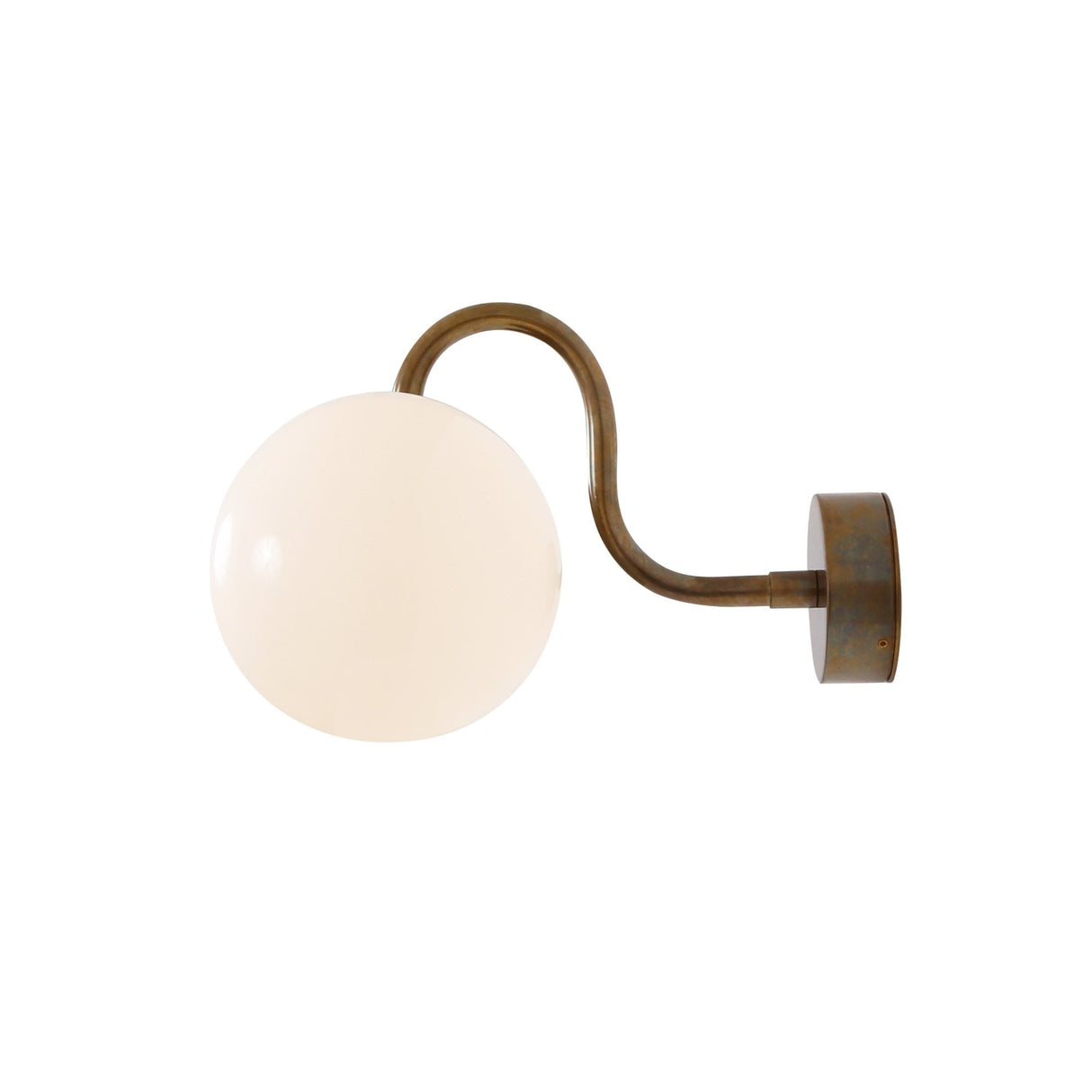 Antique Brass Ness Wall Light with Dual Clear Glass Globes