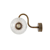 Antique Brass Ness Wall Light with Dual Clear Glass Globes