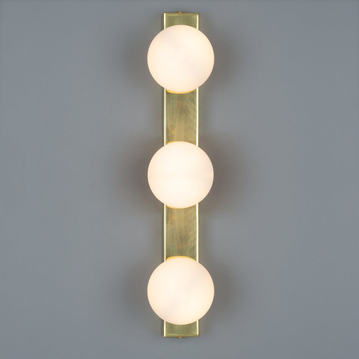Noelani Antique Brass Vanity Wall Light with Frosted Glass