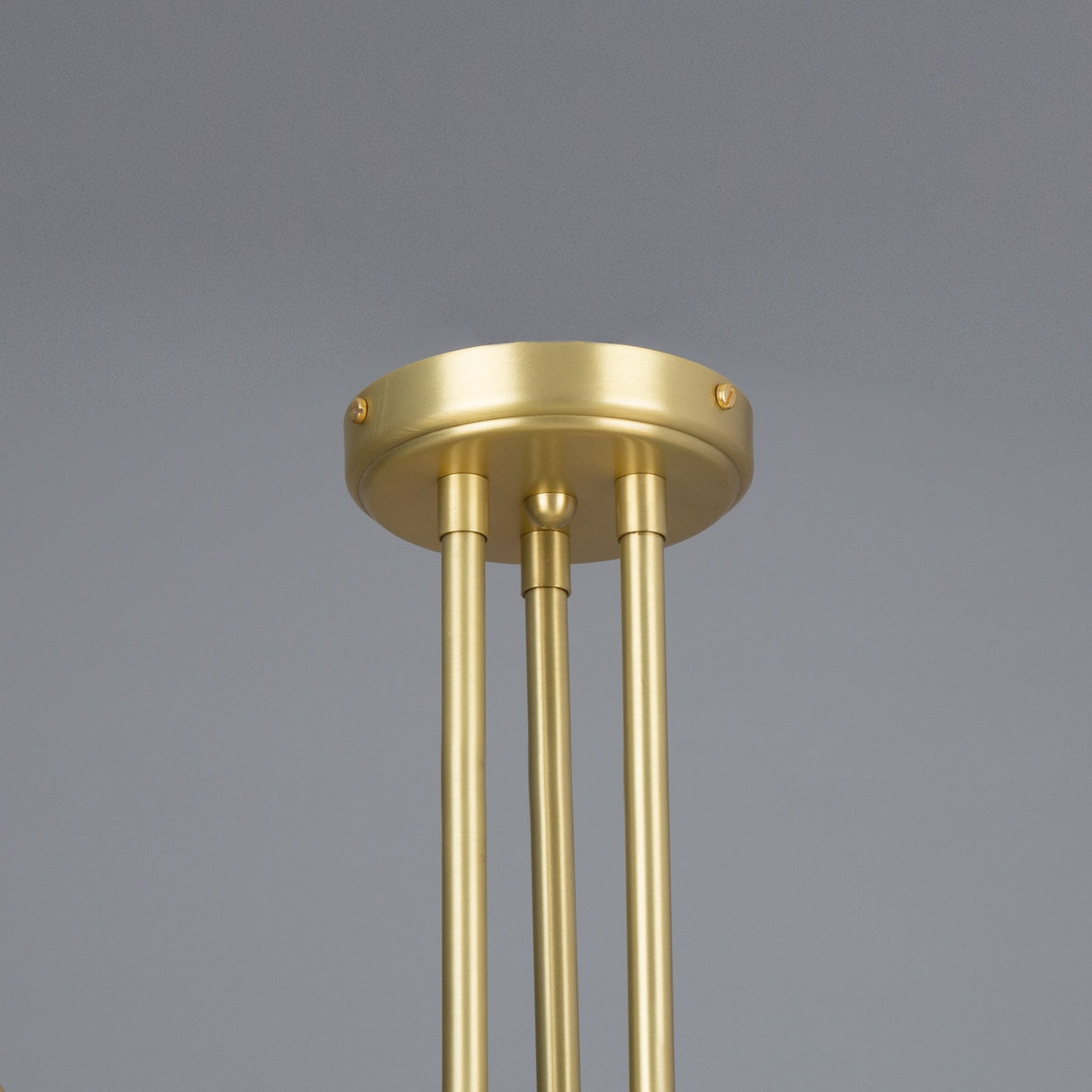 Antique Brass Hayes Ceiling Flush with Clear Glass Globes