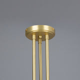Antique Brass Hayes Ceiling Flush with Clear Glass Globes