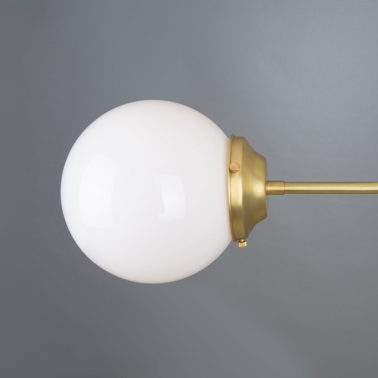 Antique Brass Hayes Ceiling Flush with Clear Glass Globes