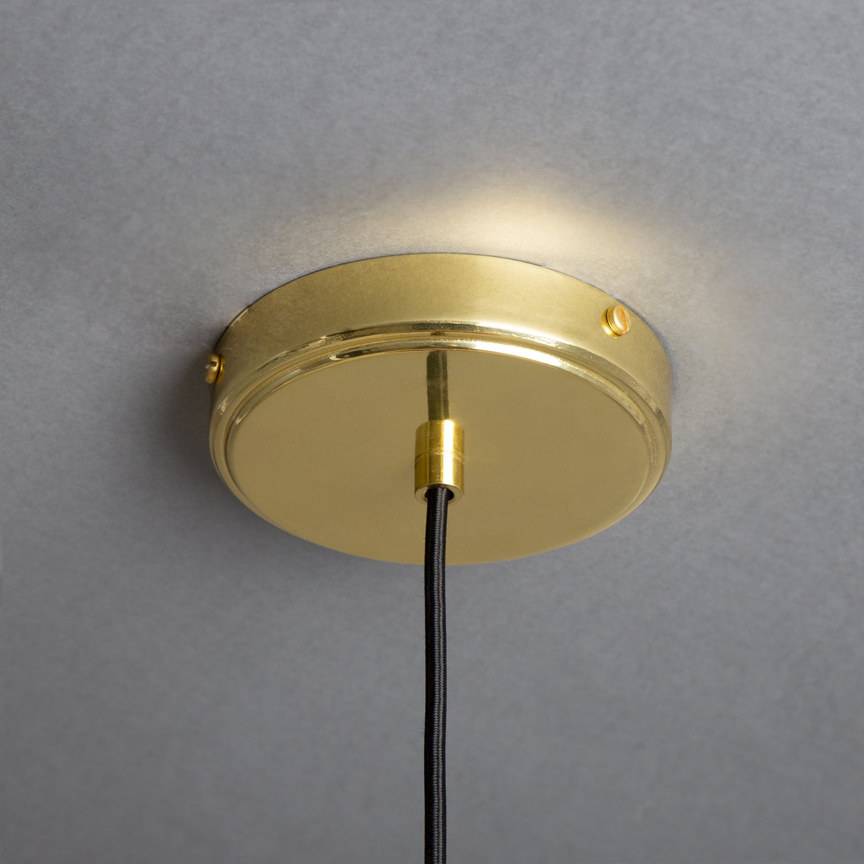 Kirhii Ceramic Pendant Light - Red Iron Finish with Antique Brass Detailing