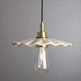 Marbled Kirhii Pendant in Antique Brass Finish