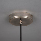 Parva Pendant - Scorched Black Clay with Antique Brass Accents