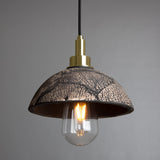 Kingii Pendant Light - Black Clay and Antique Brass Elegance
