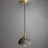 Kingii Pendant Light - Black Clay and Antique Brass Elegance