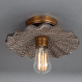 Black Clay & Antique Brass Kapok Tree-Inspired Ceiling Light