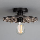 Black Clay & Antique Brass Kapok Tree-Inspired Ceiling Light