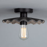Black Clay & Antique Brass Kapok Tree-Inspired Ceiling Light