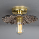 Black Clay & Antique Brass Kapok Tree-Inspired Ceiling Light