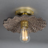 Black Clay & Antique Brass Kapok Tree-Inspired Ceiling Light