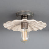 Marbled Kapok Ceramic Pendant Light in Antique Brass Finish