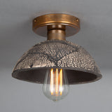 Kauri Ceiling Light - Black Clay and Antique Brass Elegance