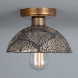 Kauri Ceiling Light - Black Clay and Antique Brass Elegance