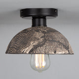 Kauri Ceiling Light - Black Clay and Antique Brass Elegance