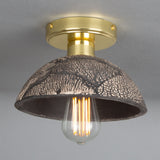Kauri Ceiling Light - Black Clay and Antique Brass Elegance