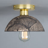 Kauri Ceiling Light - Black Clay and Antique Brass Elegance